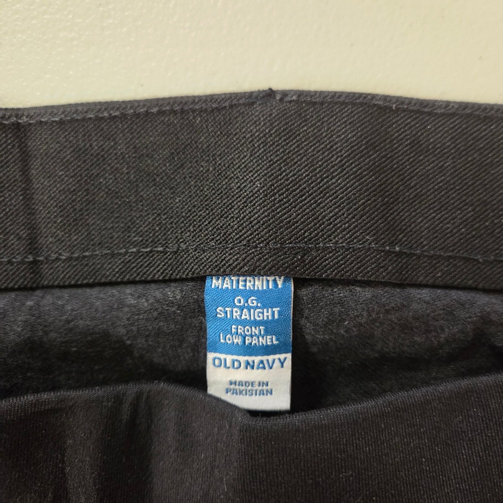 Old Navy Maternity OG Straight Jeans Black Low Panel Stretch Denim Size 8 - Picture 5 of 6